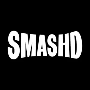 Logo text reading SMASHD in bold curved white letters on a black background.