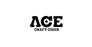 ACE Craft Cider logo featuring bold black 'ACE' wordmark with 'Craft Cider' subtitle.