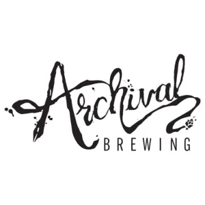 Archival Brewing logo with stylized cursive 'Archival' and 'BREWING' beneath it in black.